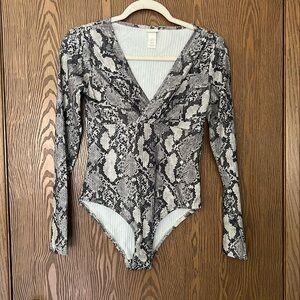 snake print bodysuit